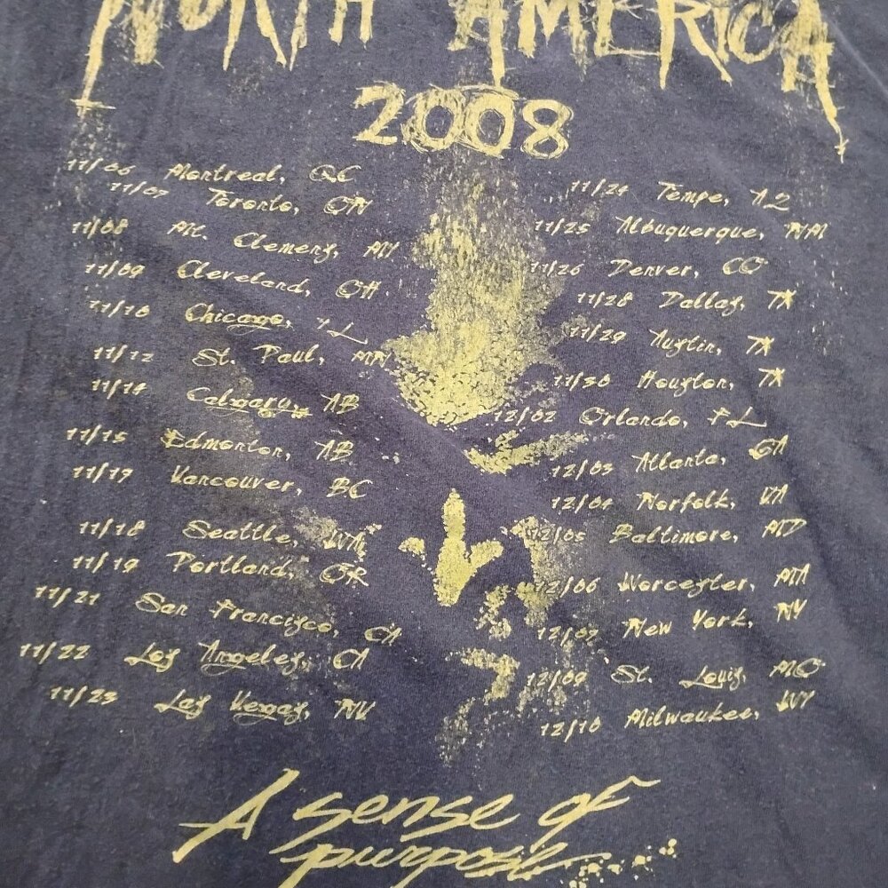 In Flames A Sense Of Purpose North America Tour 2008 T-Shirt - Picture 8 of 8